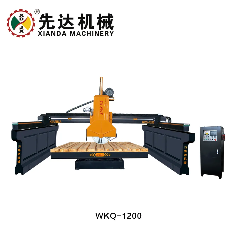 5-Axis CNC Bridge Saw Cutting Machine with 3400x2000mm Worktable and 0°-360° Head Rotation for Granite and Marble 1
