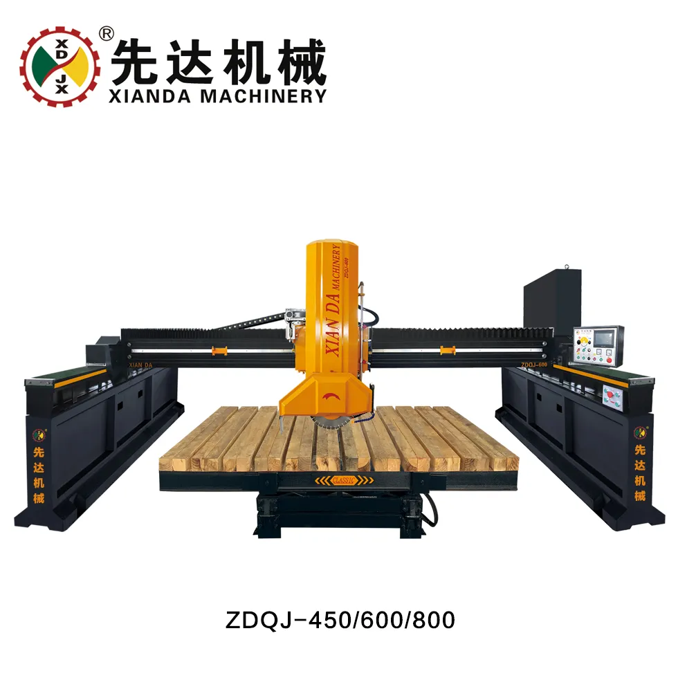 5-Axis CNC Bridge Saw Cutting Machine with 3400x2000mm Worktable and 0°-360° Head Rotation for Granite and Marble 3