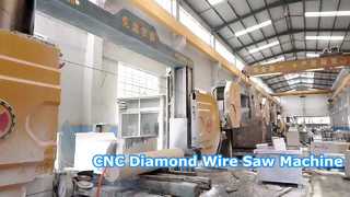 ग्रेनाइट और मार्बल ब्लॉक कटिंग और 3डी स्टोन प्रोफाइलिंग के लिए 4 एक्सिस सीएनसी डायमंड वायर सॉ मशीन