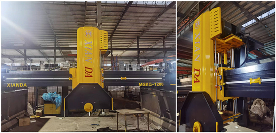 57/67kw चार स्तंभ मध्य ब्लॉक कटर मशीन 2200-2800 मिमी ब्लेड व्यास के साथ