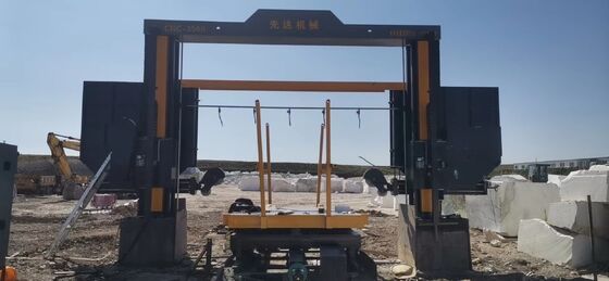 1.5M/1.8M/2.1M/2.2M/3.5M बड़े ब्लॉक्स के लिए 360° रोटरी टेबल के साथ सीएनसी डायमंड वायर-आरा ड्रेसिंग मशीन