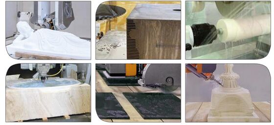 5+1 Axis Cnc Machining Center For Granite Marble 3d Sculpture ,Tub