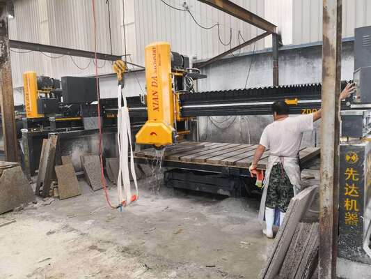 अवरक्त पुल देखा लेजर पत्थर पीएलसी काटने की मशीन, बड़े पैमाने पर संगमरमर और ग्रेनाइट स्लैब प्रसंस्करण के लिए उपयुक्त