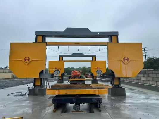 3000×3000×1500 मिमी मार्बल और ग्रेनाइट ब्लॉक डिवाइडिंग के लिए सिंक्रोनस स्क्रू ड्राइव के साथ पीएलसी कंट्रोल डायमंड वायर सॉ मशीन