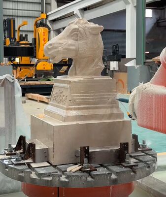 3100 मिमी तक बड़े पैमाने पर नक्काशी के लिए इंटरपोलेटेड कंट्रोल और बीटी40 स्पिंडल के साथ 6-एक्सिस सीएनसी रोबोट स्टोन कटिंग मशीन