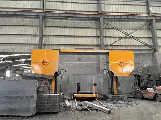 ग्रेनाइट मार्बल के लिए पीएलसी कंट्रोल डायमंड वायर सॉ मशीन, 3500x3500x1800mm अधिकतम प्रसंस्करण आकार और 15KW मुख्य मोटर के साथ