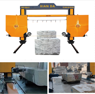 बड़े पत्थर के ब्लॉक काटने के लिए गैन्ट्री मूवेबल सीएनसी पीएलसी वायर सॉ मशीन