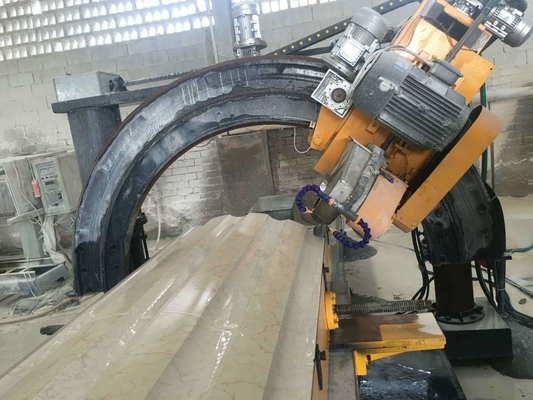 स्वचालित रोमन स्तंभ स्लॉट स्टोन काटने की प्रसंस्करण मशीन 7.5kw