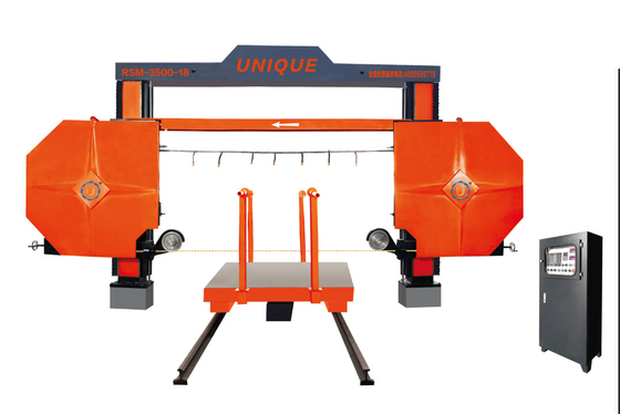 ग्रेनाइट के लिए 19kw ब्लॉक स्टोन कटिंग वायर सॉ कटिंग मशीन 3500X3500X2100mm